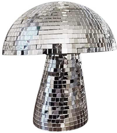 weiting DiscoKugel In Pilz Form - Pilz Disco Kugel Spiegelkugel Dekorationen | Silber Disco Glitzer Kugel | Party Kugel Mirrorball Für Party Karneval Geburtstag Mottoparty Weihnachten