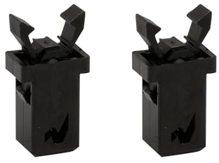 Tabanzhe 2 Pcs Bin Lid Pressed Clasps - Plastic Universal Bin Lid Catch Accessories Spring Self-Locking Touch Top Lid Bin Clasp for Kitchen Bin Living Room Bin(Black)