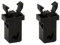 Tabanzhe 2 Pcs Bin Lid Pressed Clasps - Plastic Universal Bin Lid Catch Accessories Spring Self-Locking Touch Top Lid Bin Clasp for Kitchen Bin Living Room Bin(Black)