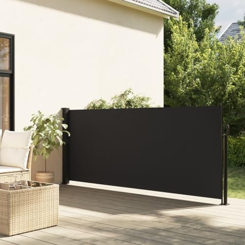 Genérico Toldo Lateral retráctil Negro 120x300 cm Casa y jardín,Jardín,Artículos de Exterior,Sombrillas Negro 5,2kg