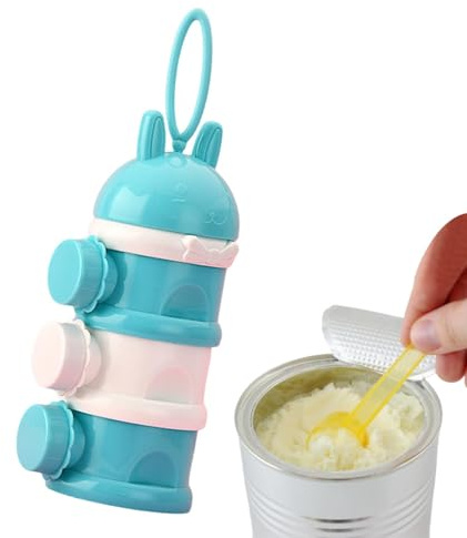 Bexdug Distributeur de formules, récipient de formules pour les voyages,Boîte de conservation des aliments pour à 3 couches - Boîte de formule portable, récipient de lait en poudre anti-déversement,