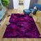 RUGMRZ Teppich Günstig Outdoor Rug 200x300CM Küchen Teppiche Balkon Lila Großer pflegeleichter mit Federmuster