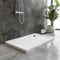 Go Bathrooms Anti Slip White Rectangle Shower Tray 1500 x 700mm Non-Slip Shower Enclosure Cubicle Low Profile Shower Tray
