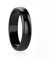Hämatit-Ring für Frauen Männer, echter magnetischer schwarzer Steinring für Angst-Balance-Wurzel-Chakra, absorbieren negative Energie Schmuck Geschenke Größe-1 Packung (rund) (6)