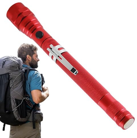 Telescoping LED Magnetic Flashlight, Magnetic Pickup Tool with LED Lights, 360 Swivel Work Lights, Extendable Magnetic Flashlight, Multi-Purpose Flashlight, Flexible to Bend for Men