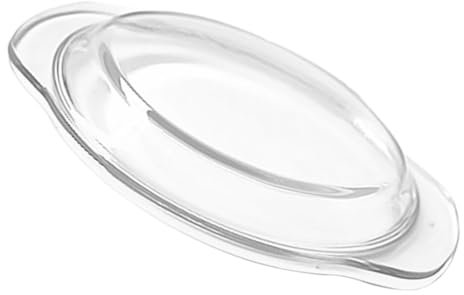 MOLUCKFU Microwave Cover for Food Glass Plate Cover Glass Splatter Guard Lid 20.2CM