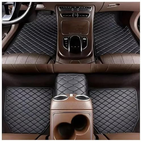 YNEION Auto Leder Fußmatten für Audi RS3 2017-2022 nach Maß wasserdichte rutschfeste einfach zu reinigen Interieur Bodenmatte Zubehör,A