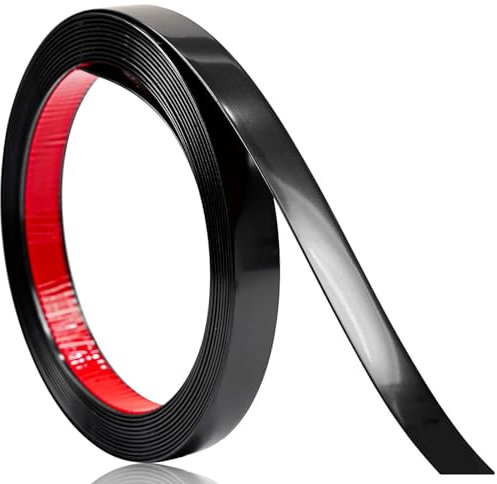 Moulures décoratives autocollantes - 6 m - Noir - Bandes décoratives autocollantes - Pour portes, fenêtres, miroirs flexibles, murs, plafonds, sols, armoires, carreaux, bords