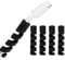 sourcing map 24Pcs Charger Cable Protector, Silicone Flexible Spiral Cable Saver, Wire Cord Organizer Wrap Accessories for Cell Phone Headphone Laptop Earphone Mouse, Black