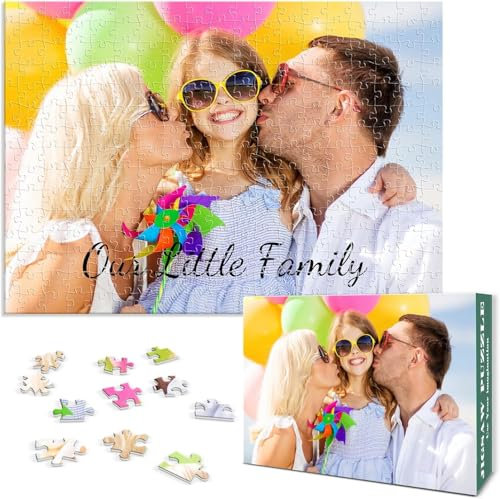 Puzzlo Personalised Jigsaw Puzzle – Photo Jigsaw, 120, 200, 300, 500, 1000 Piece Custom Photo Puzzles for Adults and Kids, Gifts for Family, Birthday, Christmas, Anniversary (Horizontal/Vertical)