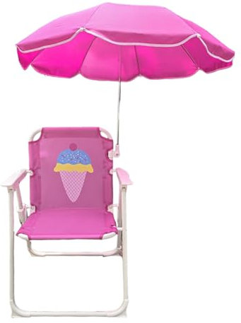 Yplkm Silla De Playa para Niños con Sombrilla, Silla Plegable Infantil con Parasol Resistente Al Viento, Asiento De Resistente Al Viento con Parasol para Actividades Exteriores En Viajes Jardín