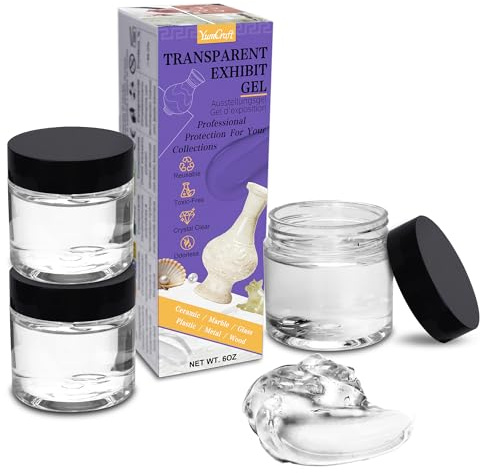 Museum Putty Gel 170g Clear Removable Reusable for Collectibles & Antiques | Odorless, removable, residue-free & reusable anti-vibration; for glass, ceramic, metal, wood, action figures & home decor.