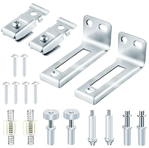 Kit de réparation porte placard pliante 4 ensembles Kits quincaillerie à deux volets avec roulettes guidage pivotantes inférieures pour portes 3/8 po d'épaisseur s'adapte toutes les