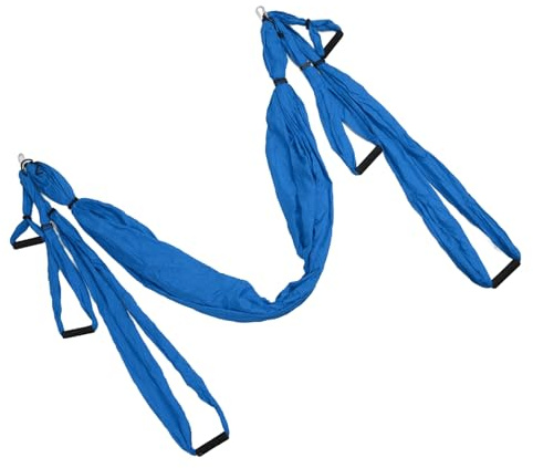 SPYMINNPOO Schaukel-Set-Zubehör, Aerial Yoga-Hängematten-Set mit Verstellbarer Polyester-Baumwollschlinge für Zuhause, Fitnessstudio, Fitnessstudio, Kernkrafttraining (Dunkelblau)