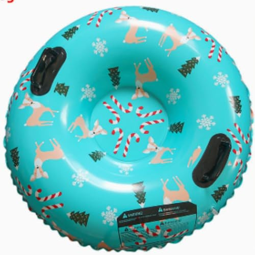Snow Tube 90cm Sleds for Adults, Inflatable Snow Sled with Handles Heavy Duty Adult Sledge Thicken Toys forWinter Sled Sleds for Adults