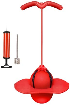 Balance Hüpfball für Kinder und Erwachsene, 2026 Neu Pogo-Sprungball, Pogo Ball mit Griff, Outdoor Indoor Hüpfspielzeug, Sportspielzeug für Zuhause, Wohnzimmer 38x29x90cm (Rot)
