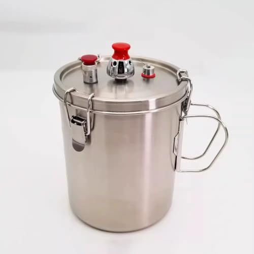LeTkingok 1600ml Mini Schnellkochtopf, Lebensmittelechter Edelstahl 304 mit 50kPa Sicherheitsventil