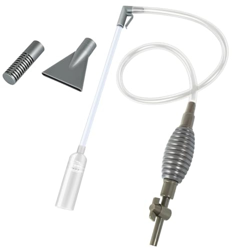 poraceous Mulmsauger Aquarium, Handpumpe 1.7m Aquarium Reinigungsset, Reiniger Einstellbarer Durchflussregelung, Aquariums Filter und Zubehör für Wasserwechsel, Bodengrund und Eckenreinigung
