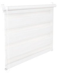 KS Handel 24 DOPPELROLLO DUOROLLO 80 cm BREIT 150 cm LANG Weiss INKL. SEILZUG FENSTERROLLO KLEMMROLLO Jalousie