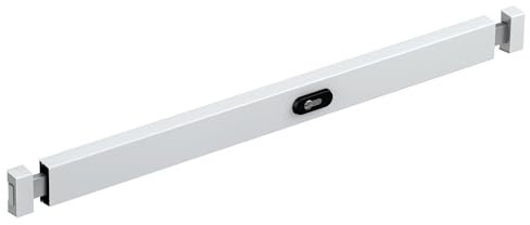 BASI | Panzerriegel für Haustüren, Wohnungstüren oder Nebentüren in zwei Größen | in Weiß, Braun, Silber oder Edelstahlfarben | Panzerriegelschloss Querriegel mit Schließzylinder