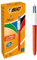 Bic Bolígrafos Línea Fine - Caja de 12 en 4 Colores, 0.8 mm, Rojo, Negro, Verde y Azul Original - Ideales para Escribir
