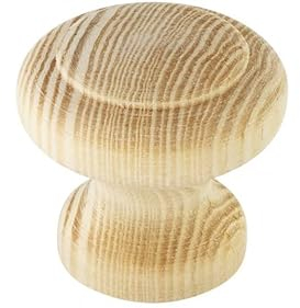 SIRO Möbelknopf Jork, Kugel, Schlicht, Holz kiefer roh, 30 mm x 27 mm x 30 mm, S70A-30HZ5