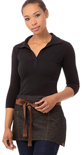 Chef Works Unisex Memphis Kellnerin Schürze Taillenschürze, Schwarz, Einheitsgröße