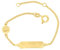 JC Schmuck 585 Gold Baby ID-Armband Kinder Goldarmband 14 cm mit Engel I Schildband Armband mit Gravur Taufarmband Gold Namensarmband I Babyarmband mit Namen I Kinderschmuck I 5.56049-98