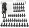 GOZAR Boulons De Carénage De Moto Kit Agrafes Vis pour Yamaha YZF R6 1999 2000 2001 2002 - Noir