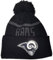 New Era Los Angeles Rams NFL Black Collection Beanie - One-Size