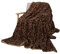 GELing Leopardenmuster Luxusdecke Plüsch warm super weich Decke,Flanell Shaggy Fleecedecke Groß gemütlich Tagesdecke Überwurfdecke Gelb Braun Leo 130 * 160cm