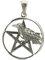 Kiss of Leather Anhänger Pentagramm mit Rabe aus 925 Silber Nr. 80
