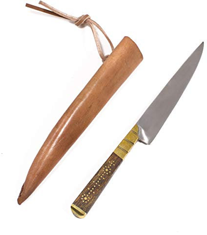 Vehi Mercatus Mittelalter ESS- und Gebrauchsmesser Edelstahl 1400-1500 Holzgriff