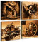 DJSYLIFE Western Decor Cowboy-Wandkunst für Herren, Schlafzimmer, Büro, Leinwand, gedrucktes Poster, Heimdekoration, Kunstwerk, 30,5 cm B x 30,5 cm H x 10,2 cm
