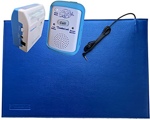 Large Floor Pressure mat Non-Slip Heavy Duty Alarm Sensor with Portable Wireless Alarm Receiver