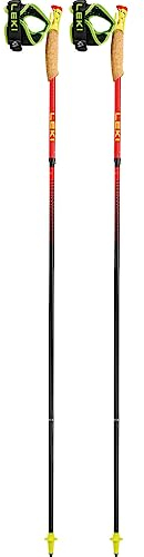 LEKI Ultratrail FX.One Superlite Trailrunningstöcke, Bright red-Neonyellow-Natural, 125CM