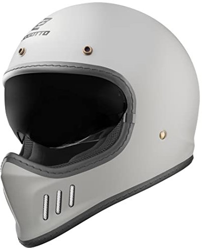 Bogotto FF980 Caferacer Cross Helm, grau matt, XL