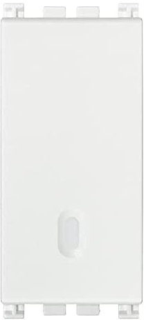 VIMAR 0R19004.B Deviatore 1P serie Arké, 10 AX 250 V illuminabile, tasto sostituibile, max 100 W per lampade con alimentatore integrato (IEC 60669-1:2017), bianco