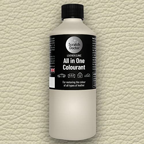 Scratch Doctor All in One Leather Colourant for Jaguar Self Seal Leather Dye Repair Paint for Jaguar Leather Car Seats & Interior (Ivory NED)