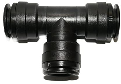 Steckverbinder für Druckluft-Schlauch T-Stück Rohrverbinder T-Verbinder (15mm)
