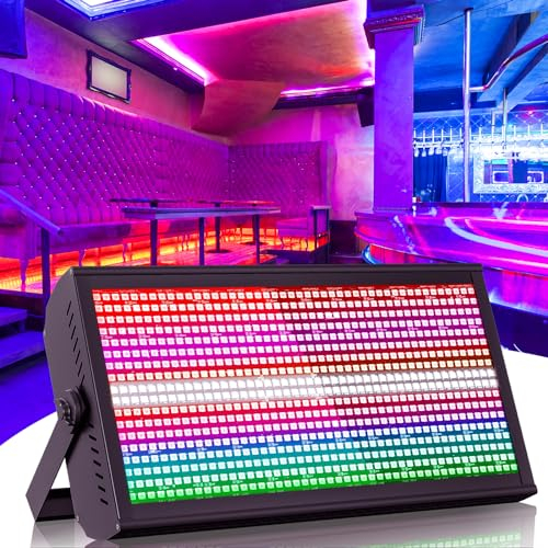 GdjRttk 768 LED Wallwasher Außen Bühnenlicht, RGBW Strahler Partylicht mit DMX512 Kontrolle, Gebäudebeleuchtung Außenwandleuchte für Live-Events, Bars, Disco, Weihnachten, Halloween, Hochzeit