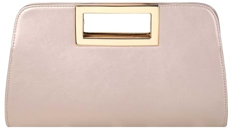 VASCHY Clutch Damen, Mode Schultertasche ELegant Handtasche Umhängetasche Vegan Leder Wristlet Clutch Crossbody für Hochzeit Freizeit Party Golden