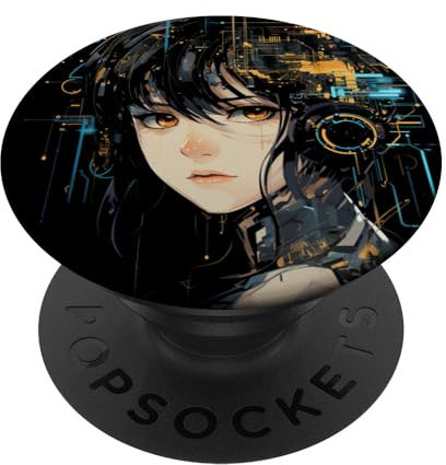 Anime Japanese Manga Drawing Electronic Elements PopSockets Swappable PopGrip