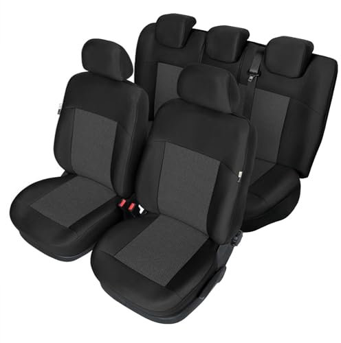 Saferide Autositzbezüge Autositzschoner Sitzbezüge Kompatibel mit VW Golf 2,3,4,5,6,7 II-VII Auto Sitzbezug Schwarz Autositzauflage Autositz Sitzauflagen Tuning Auto Zubehör Innenraum
