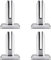 4 Pezzi Morsetto per Vetro in Acciaio Inox, Ringhiera per Piscina Vetro, per Vetro da 8-12 mm/0,3-0,5 di Spessore, Recinzioni in Vetro da Parete per Casa Scale Piscina Balaustra Balcone Giardino