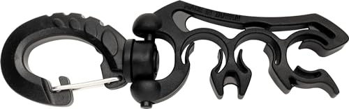 CRESSI Unisex-Adult Hose Holder Black Clip für 3 Tauchpeitschen, Schwarz, Einheitsgröße