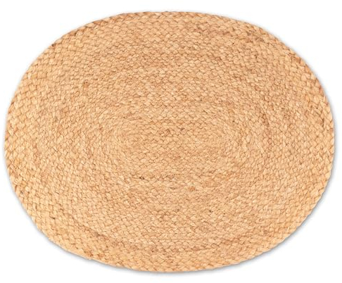 Decorasian Platzset aus Jute – 4 Stück - Platzteller oval geflochten – dekorative Platzdeckchen im Boho Stil