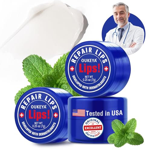 Medizinischer Lippenbalsam Mit Bienenwachs, Petrolatum, Pfefferminzöl, Natürlichen Zutaten, Langhaltende Feuchtigkeitspflege, Heilende Lippenpflege Trockene Und Rissige Lippen, Lip Balm,3 Stück