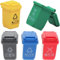 BLPRKOT 5 Piezas Botes de basura en miniatura con tapas abiertas, pequeño cubo de basura modelo mini cubo de basura para vehículos en la acera, mini cubo de basura para niños pequeños escala