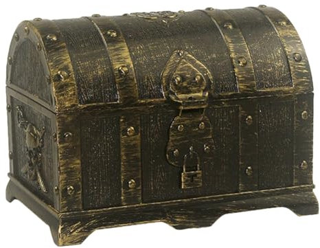 Kivvlbzeq Bronzefarbene, Runde Piratenjagd-Wimmelbox Aus Kunststoff, Dekoratives Hausspiel für Kinder, Retro-Dekoration, Geschenke